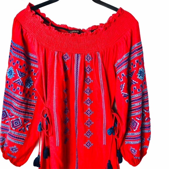 Ranna Gill Off the Shoulder Embroidered Dress - Picture 5 of 11